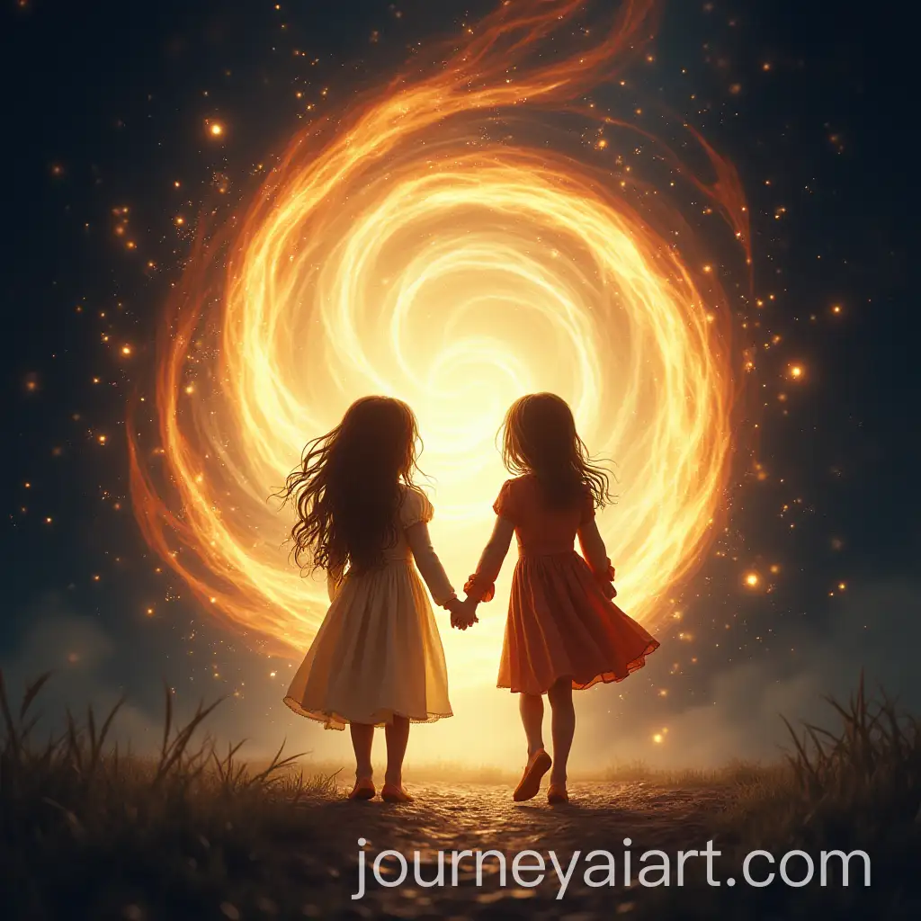 Twins-Aya-and-Arda-Pulled-into-a-Magical-Portal-of-Glowing-Light