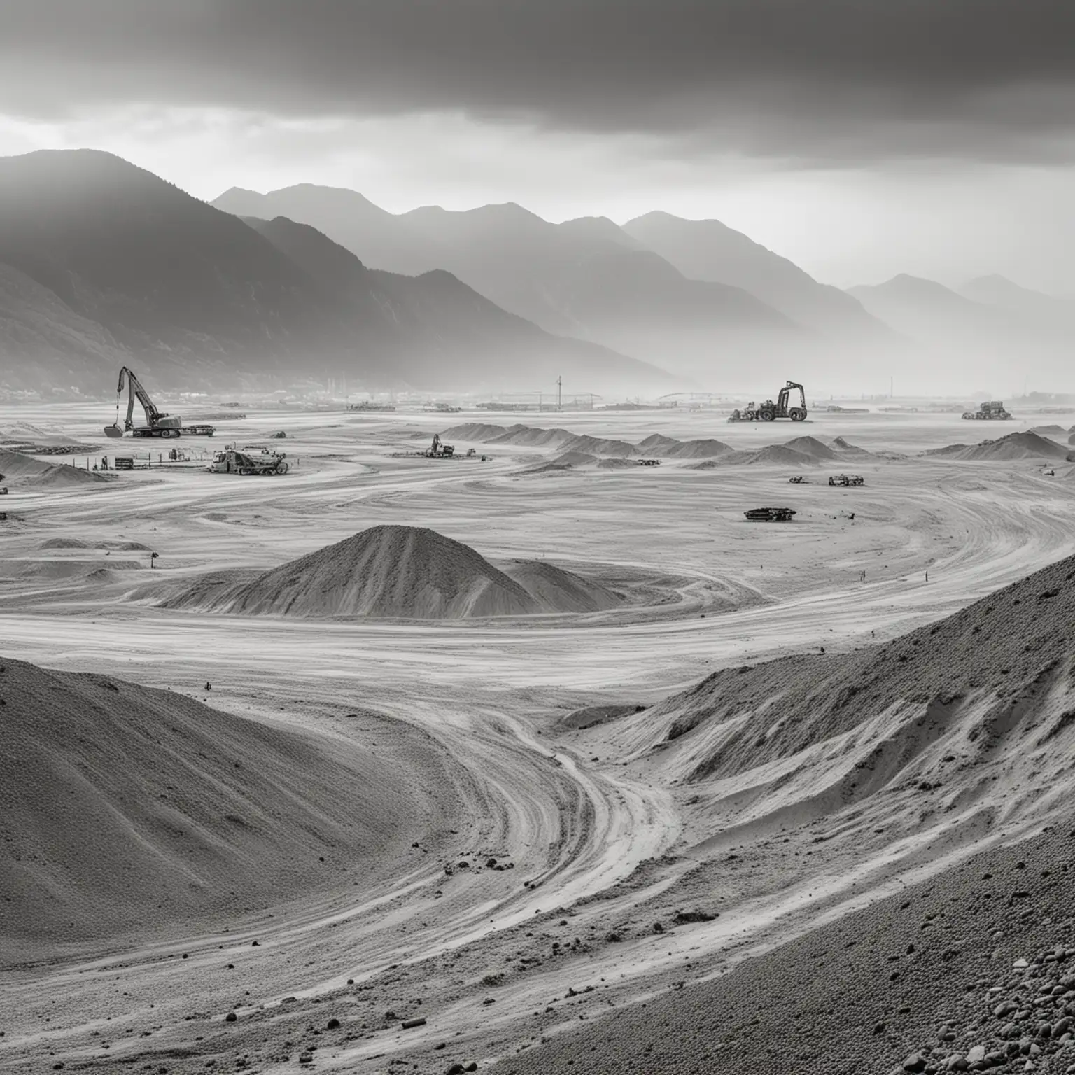 Construction-Work-Scene-with-Sandy-Soil-and-Misty-Mountains