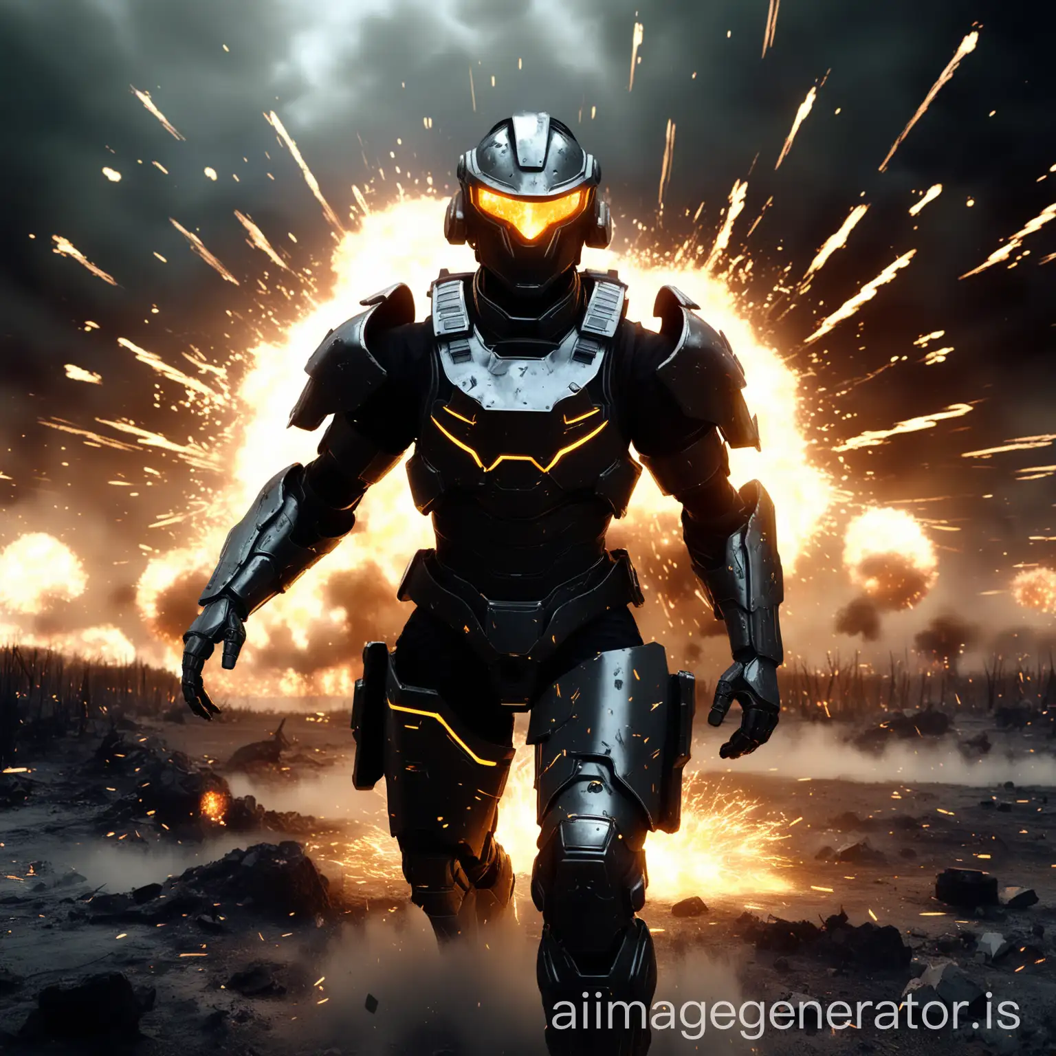 Futuristic-Warrior-NavigatingAI-Image-Prompt-Expansion-a-Chaotic-Battlefield