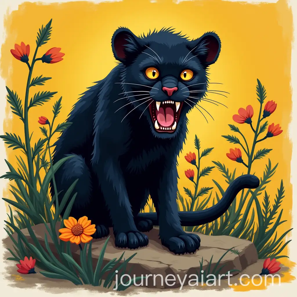 Monkey-Hybrid-PantherAI-Image-Expansion-Creature-in-a-Lush-Jungle-Setting