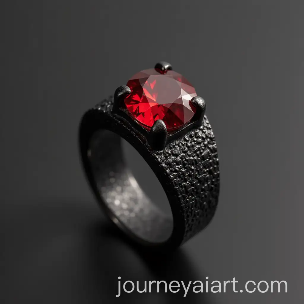 Black-Ring-with-Red-Gemstone-Elegant-and-Bold-Jewelry-Design