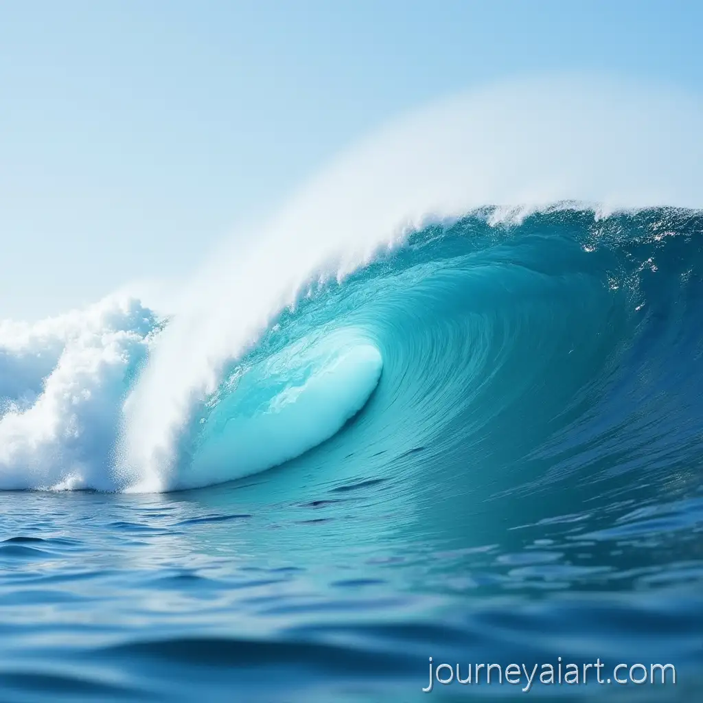 Majestic-Ocean-Waves-Crashing-Under-a-Bright-Sky
