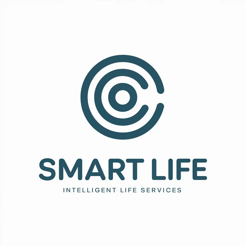 a vector logo design,with the text "smart life", main symbol:intelligent life services,Minimalistic,clear background