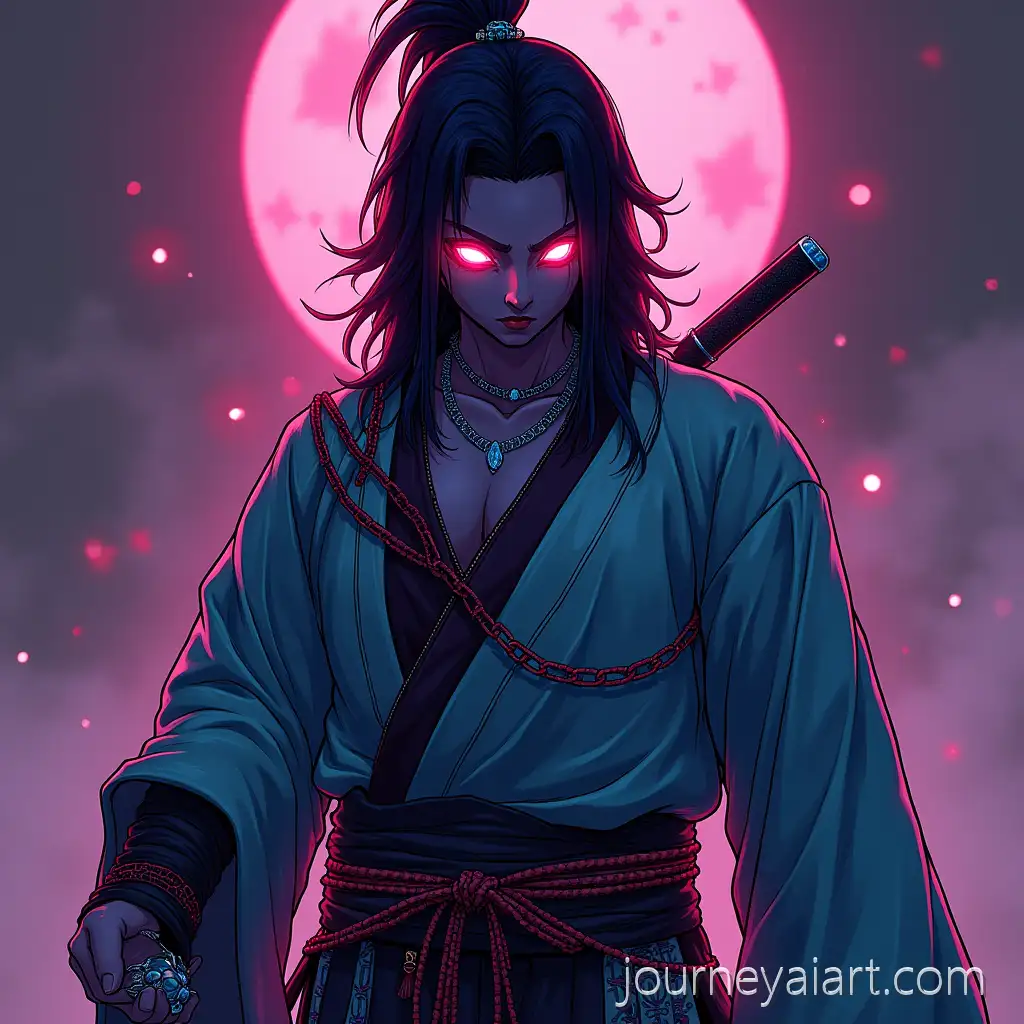 Mystical-SamuraiMystical-Samurai-Anime-Figure-Anime-Figure-with-Neon-Chains-and-Glowing-Eyes