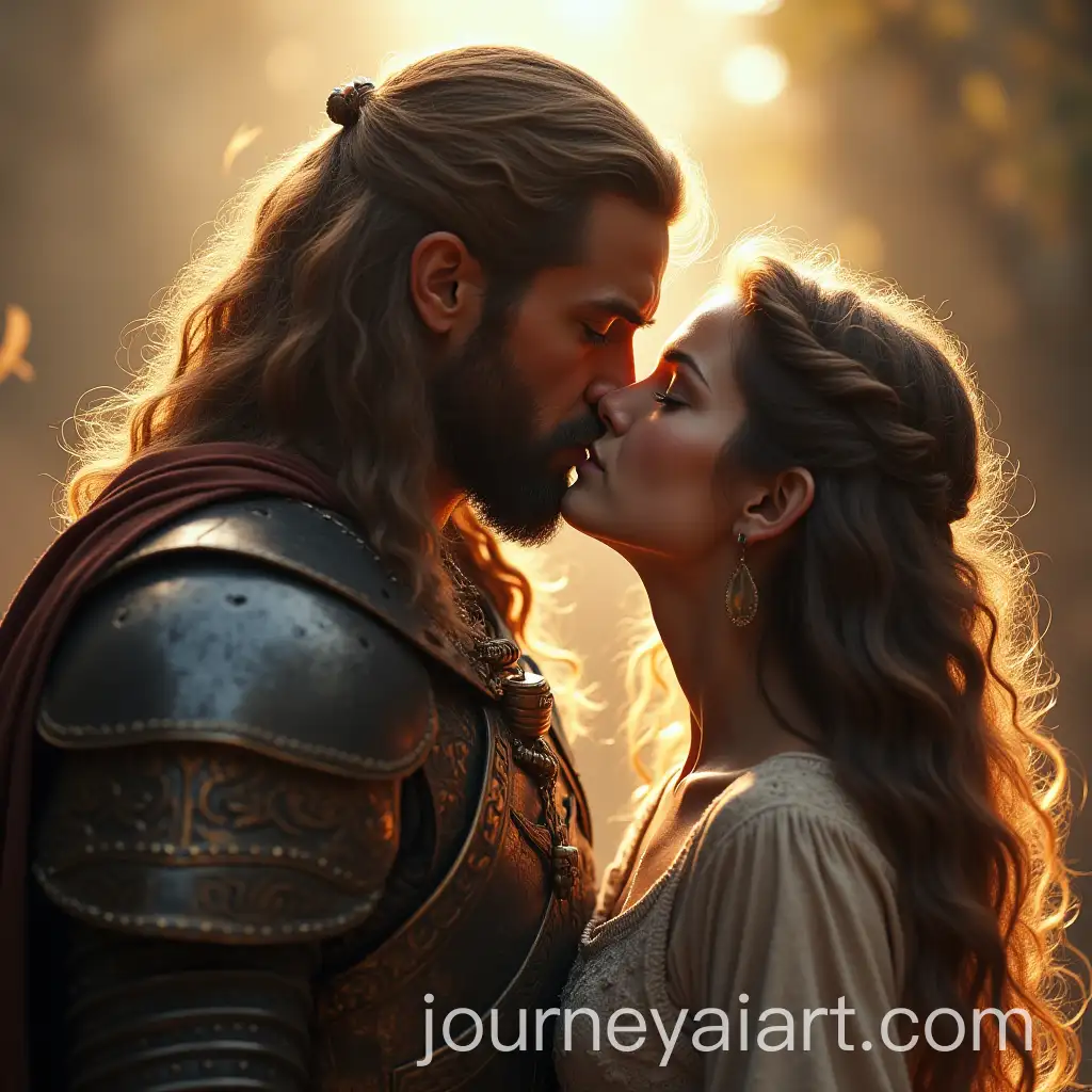 Warrior-Kissing-a-Beautiful-Girl-in-an-Epic-Fantasy-Setting