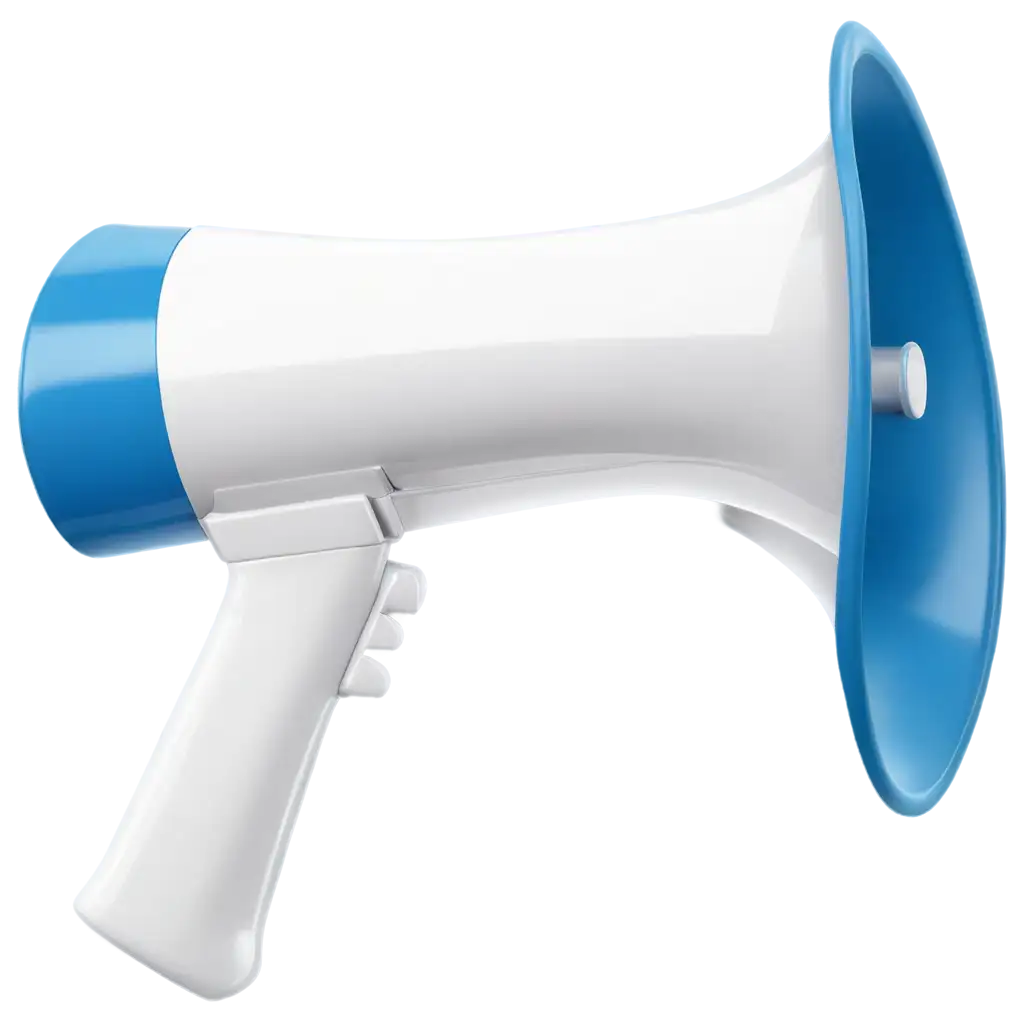 HighDefinition-Megaphone-PNG-Image-3D-Render-with-Realistic-Details-and-Glossy-Finish