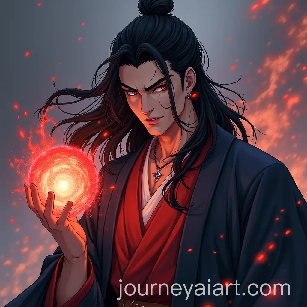Majestic-BlackHaired-Man-in-Kimono-with-Glowing-Red-Energy-Ball