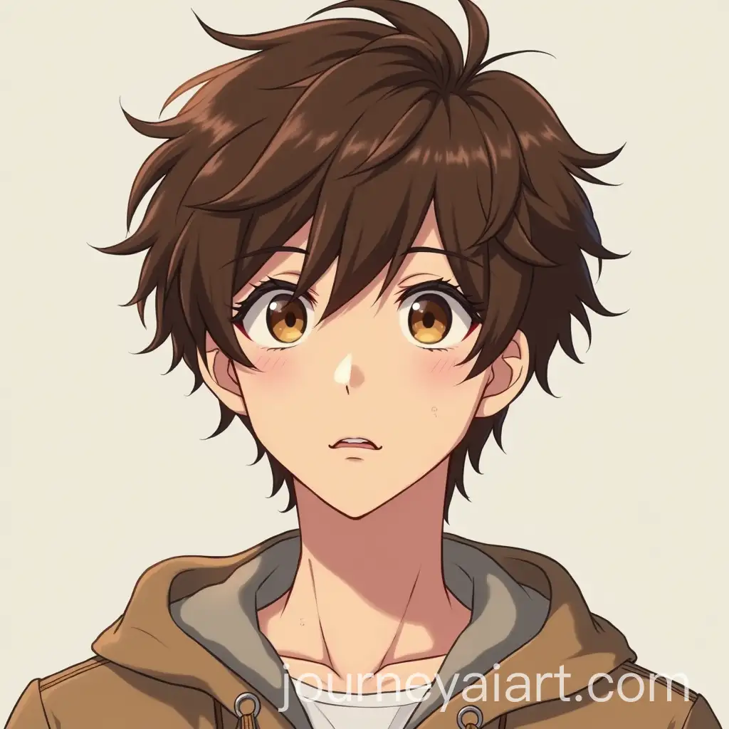 Young-Man-with-Hazel-Eyes-and-Brown-Fluffy-Hair-in-Realistic-Anime-Style