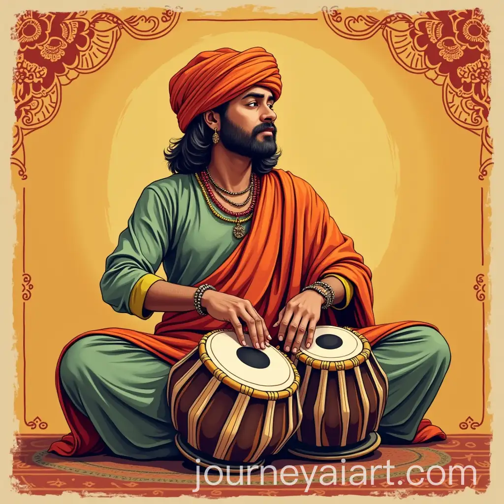 Indian-Tabla-Player-Performing-with-Traditional-Background
