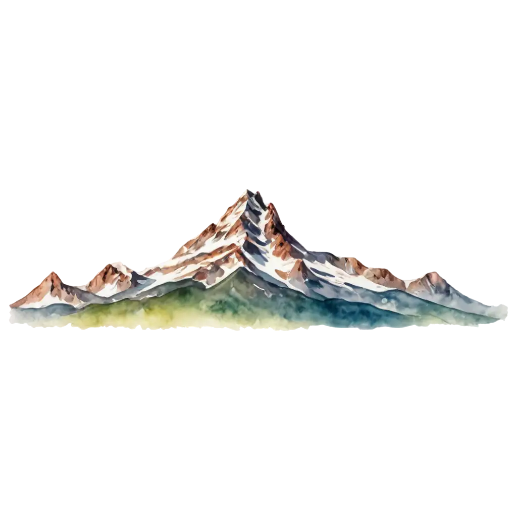 Mountain-Watercolor-PNG-HighQuality-Artistic-Landscape-for-Versatile-Use