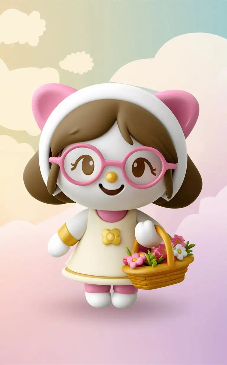 make me  vector 2d style of a cute my melody of sanrio