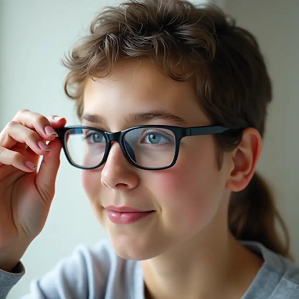 Prescription Glasses pics for person ya teenager wear with a back side of eye-exam