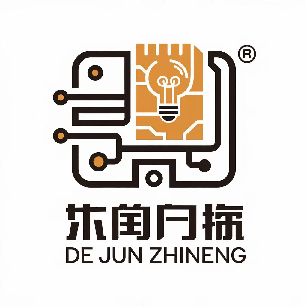 LOGO Design for De Jun Zhineng Modern and TechInspired Vector Design for Technology Industry