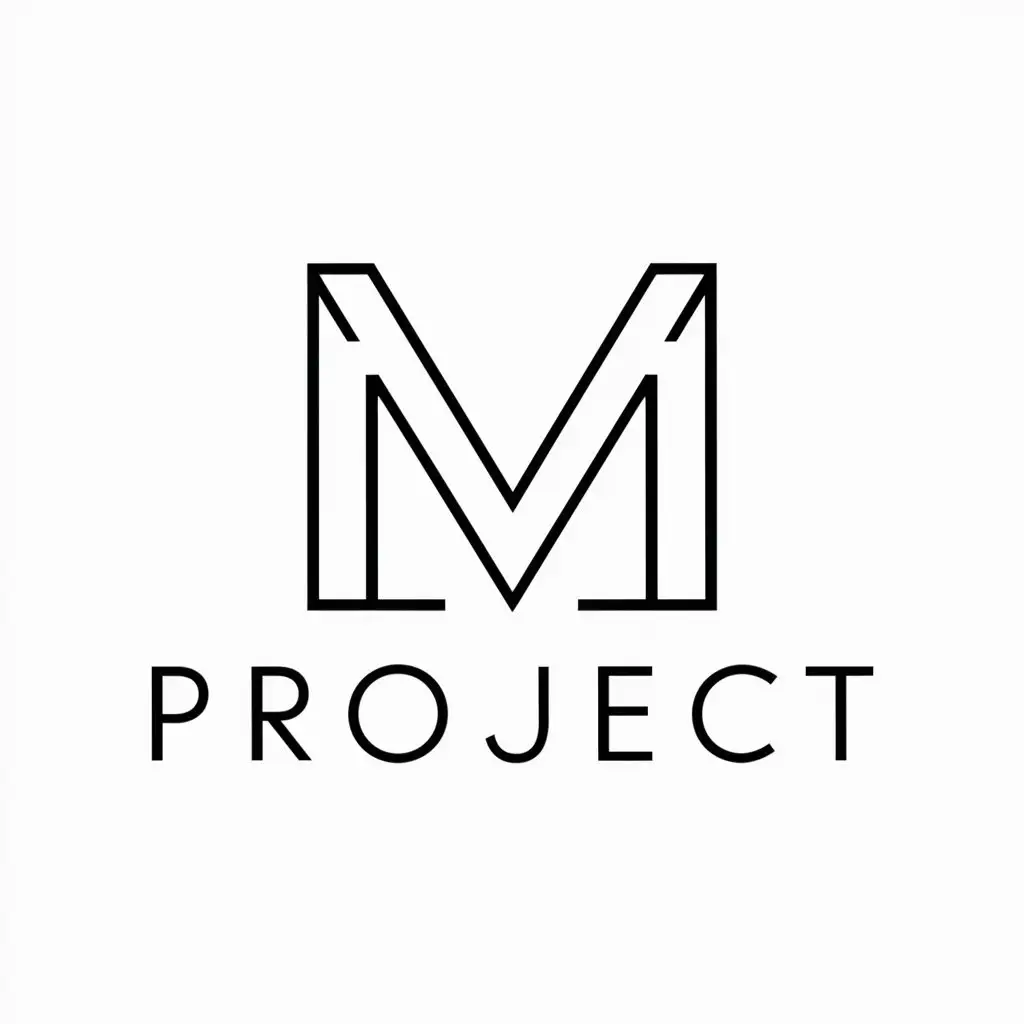 a vector logo design,with the text "m project", main symbol:architecture,Minimalistic,be used in Construction industry,clear background