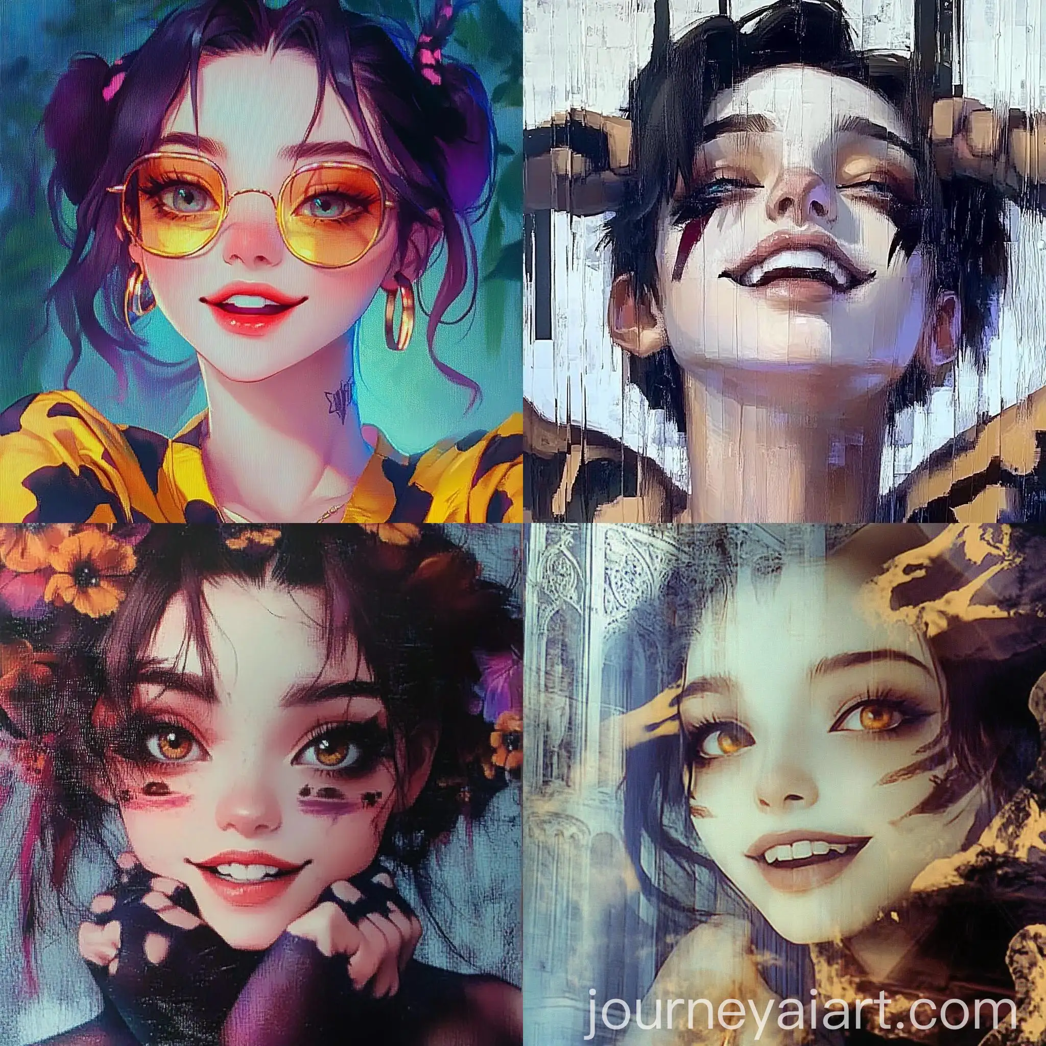 Colorful-Abstract-Painting-of-Vibrant-Cityscape-at-Night