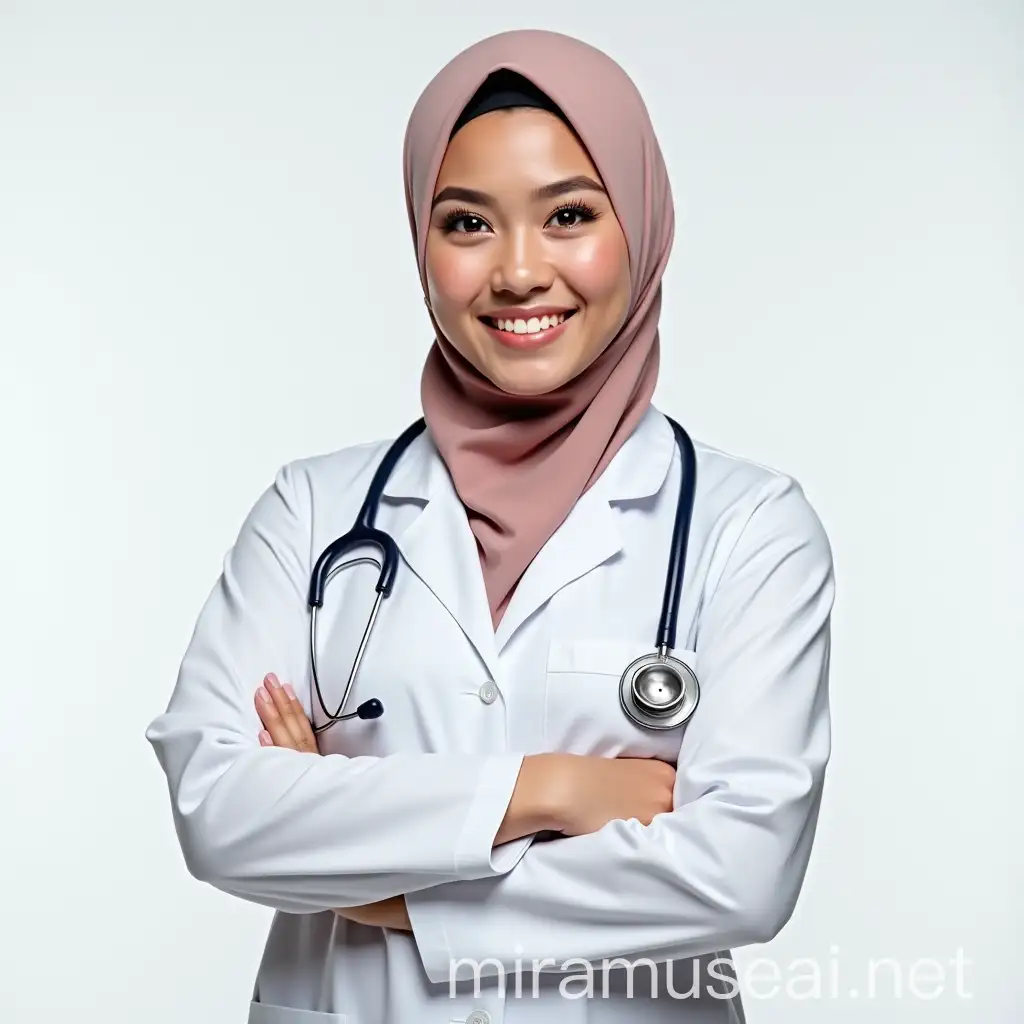 Indonesian Girl Professional Personal Care Expert Pose for Healthcare App