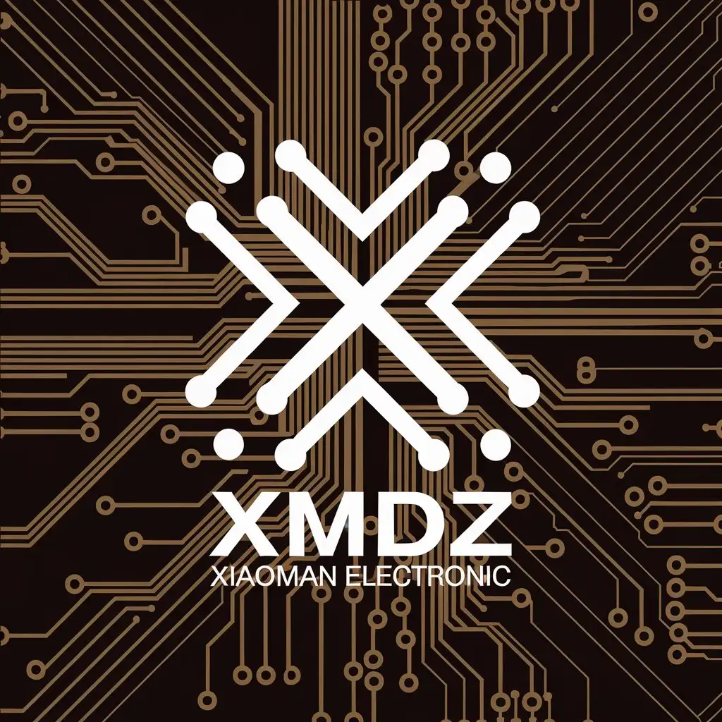 LOGO-Design-for-XMDZ-Xiaoman-Electronic-English-Text-with-Clear-Background