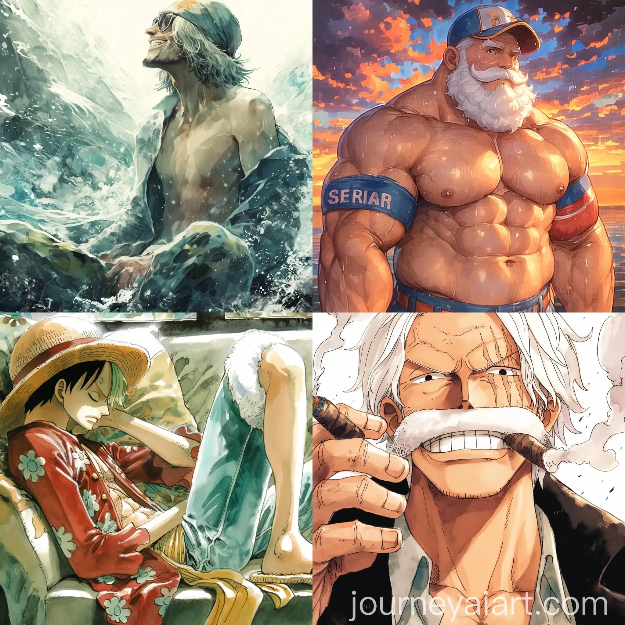 Watercolor-Marine-Character-from-Manga-One-Piece