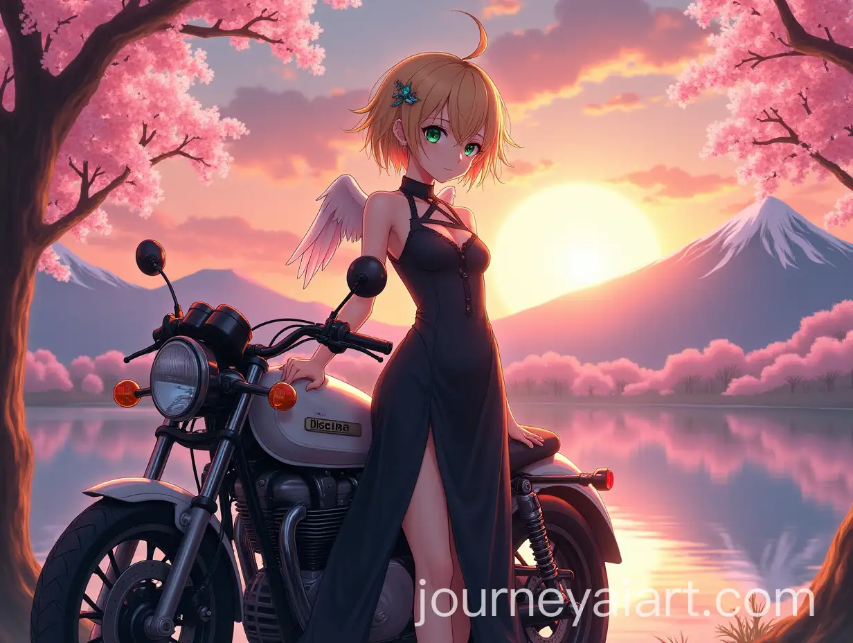 Anime-Character-with-Motorcycle-in-Cherry-Blossom-Landscape