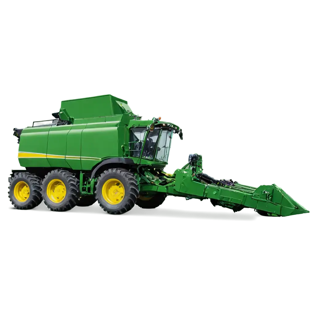 Farm-Harvester-PNG-Image-Green-Body-Concept-for-HighQuality-Agricultural-Illustration