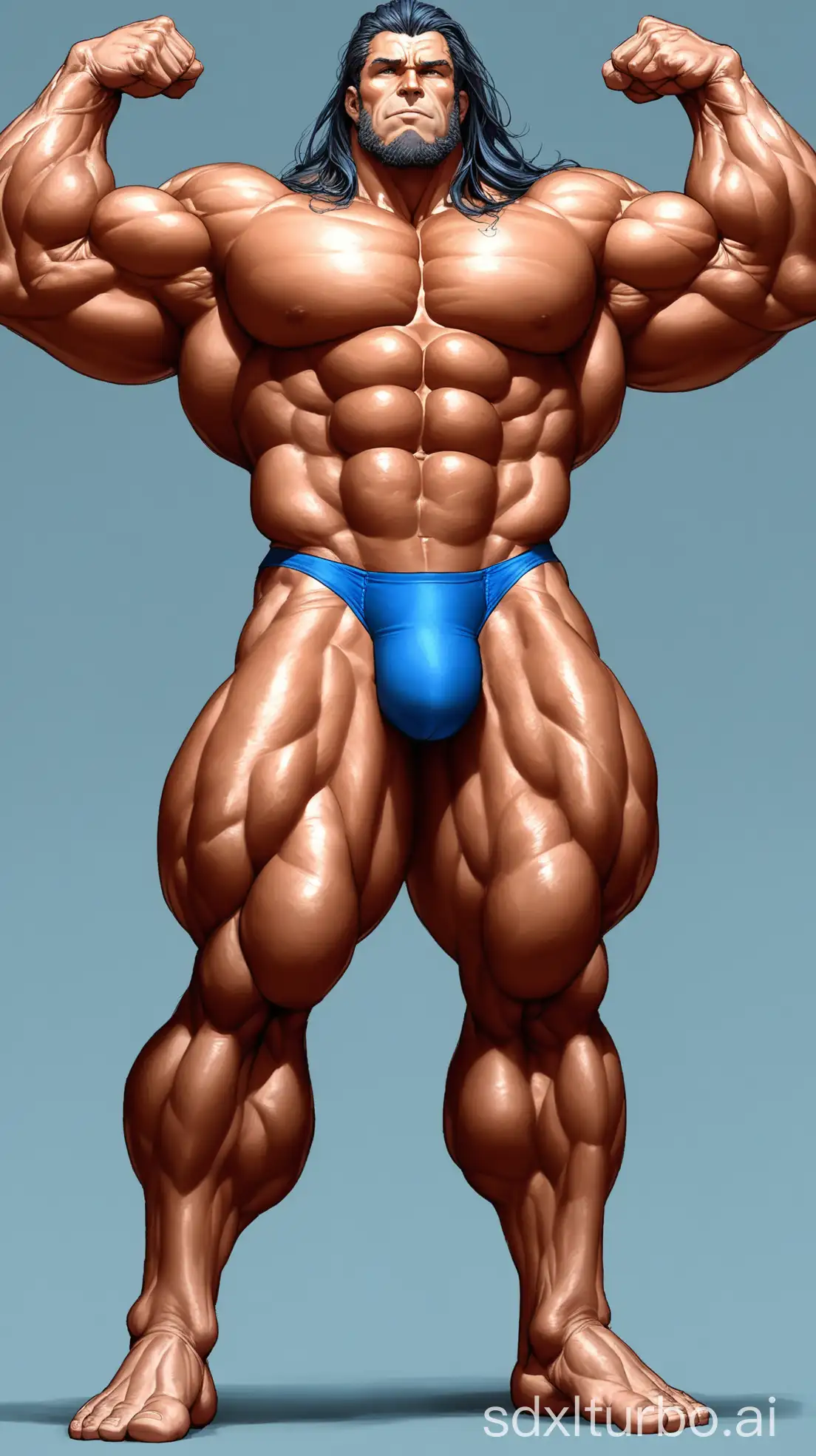 Superhuman-Elder-with-Giant-Muscles-and-Massive-Biceps-in-Blue-Underwear