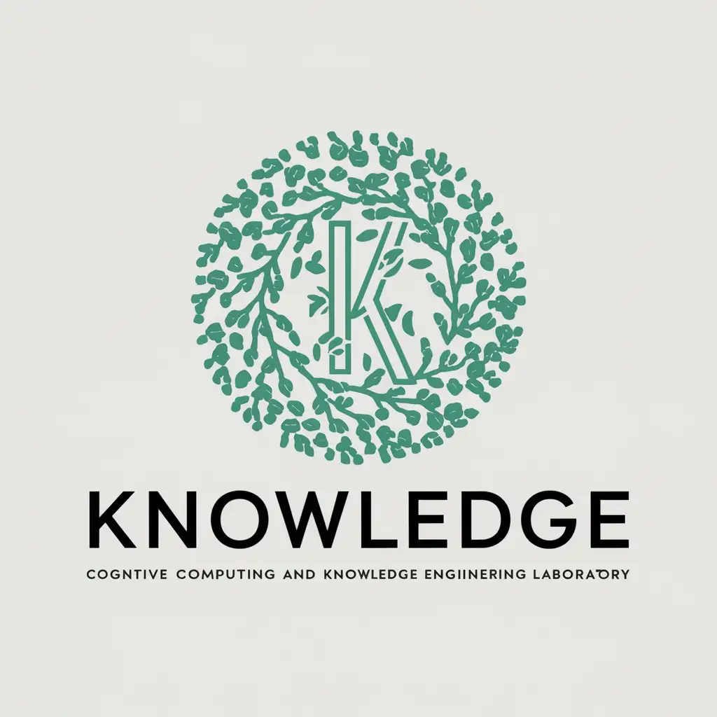 a vector logo design,with the text "Knowledge", main symbol:Cognitive Computing and Knowledge Engineering Laboratory,Moderate,clear background