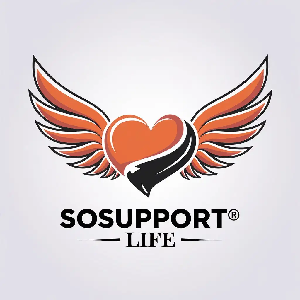 LOGO Design For SOSupport Life Vector Design with Clear Background and Symbol of Support