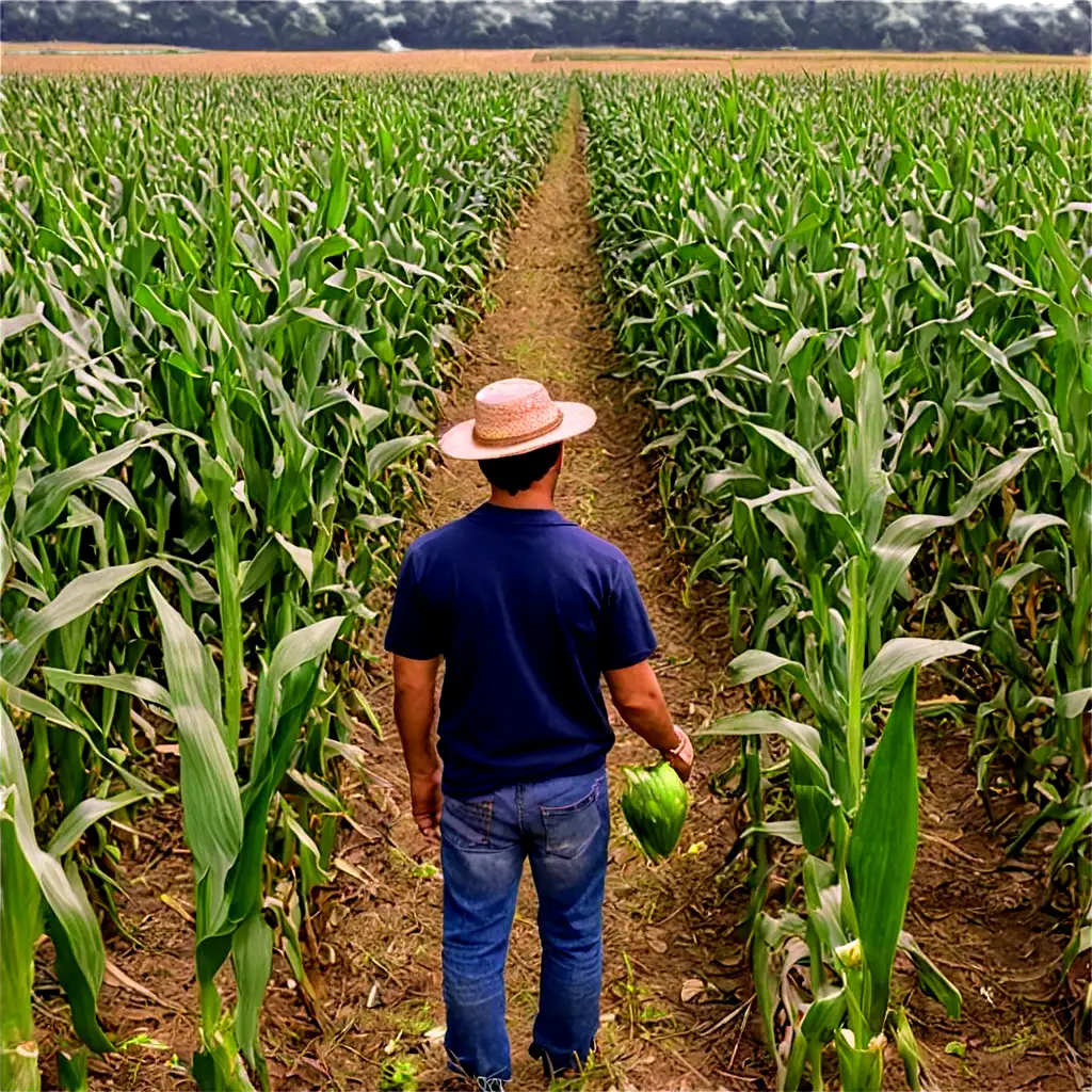 HighQuality-PNG-Image-of-a-Corn-Farmer-with-His-Harvest-in-a-Spacious-Field