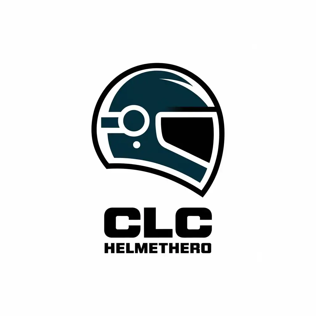 LOGO Design for CLC HelmetHero Motorcycle Helmet Icon with Modern Clear Background