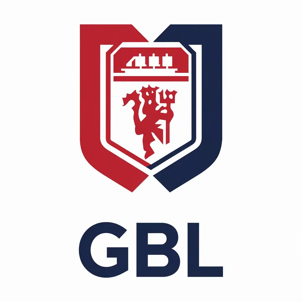 LOGO Design for GBL Minimalistic Vector Logo for Finance Industry with Manchester UnitedInspired Design