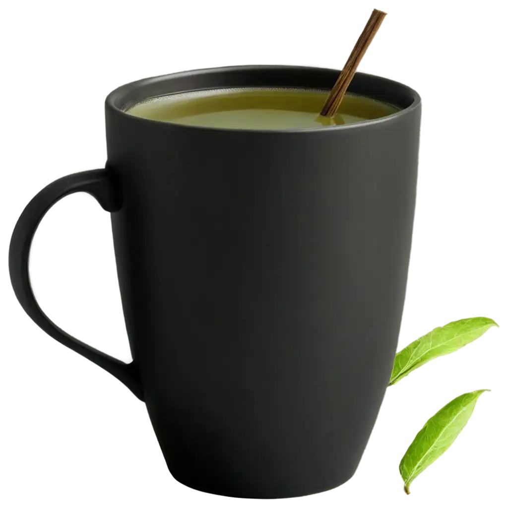 Tall-Dark-Cup-with-Green-Tea-PNG-Perfect-for-Your-Design-Needs