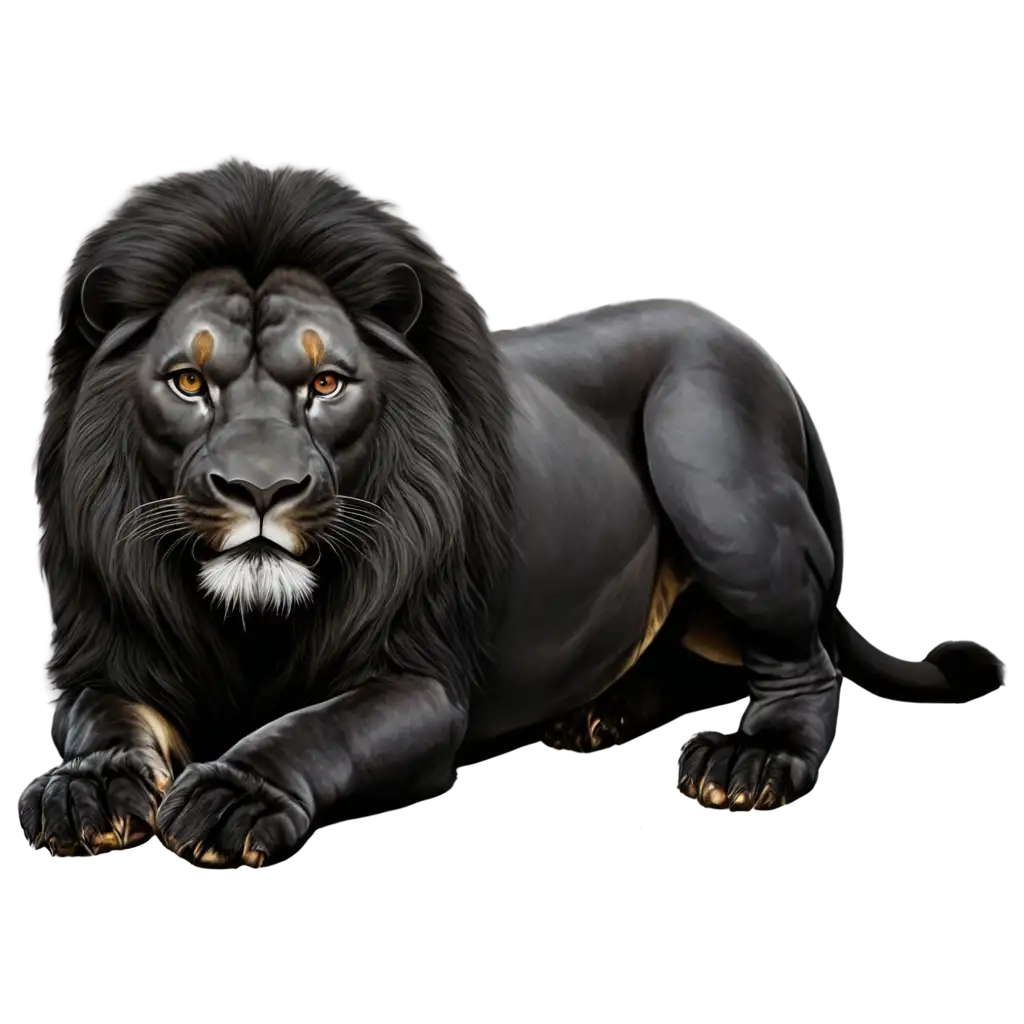 Stunning-Black-Lion-PNG-Image-for-Diverse-Creative-Projects