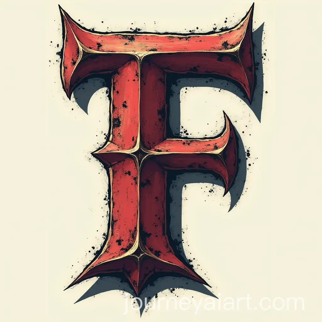 Bold-Letter-F-in-Axe-Shape-Font