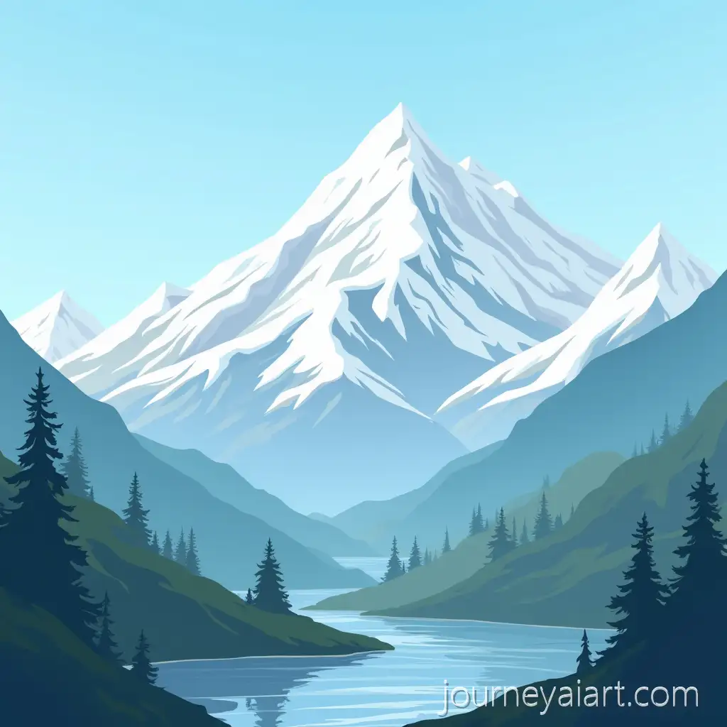 CartoonStyle-Illustration-of-the-Majestic-Himalayas