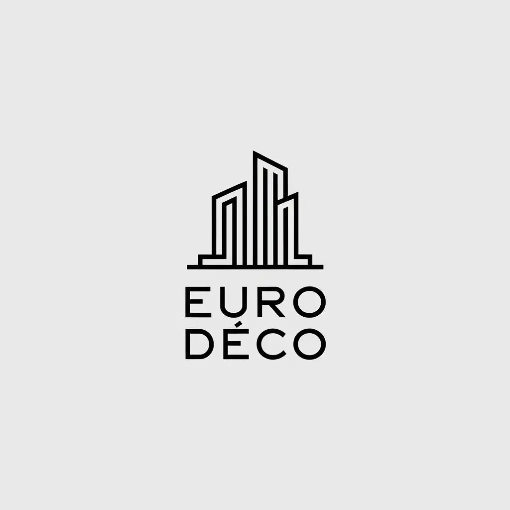 LOGO Design for Euro Dco European Elegance with Modern Minimalist Typography for Construction Industry