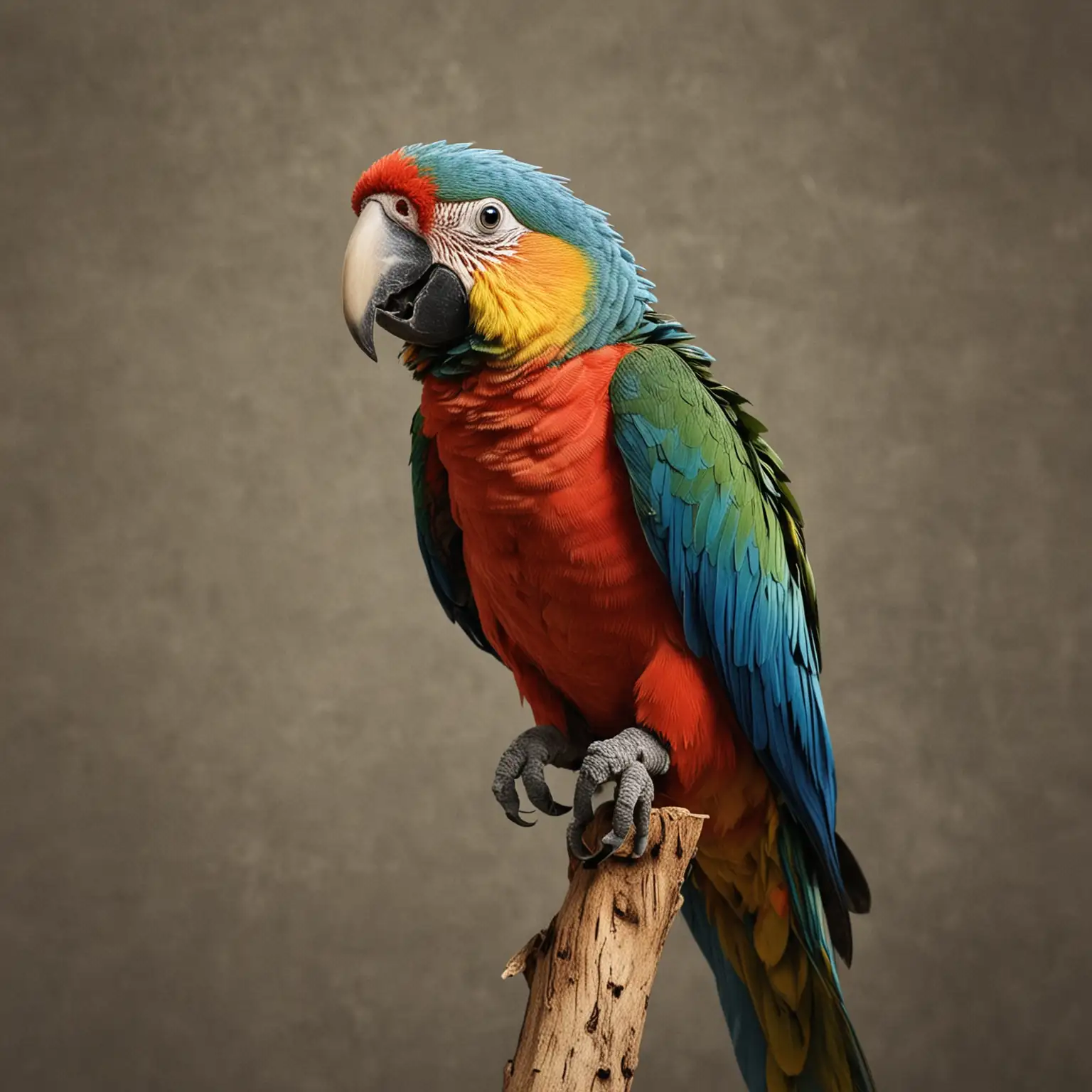 Colorful-Parrot-Perched-on-Tree-Branch-in-Tropical-Rainforest