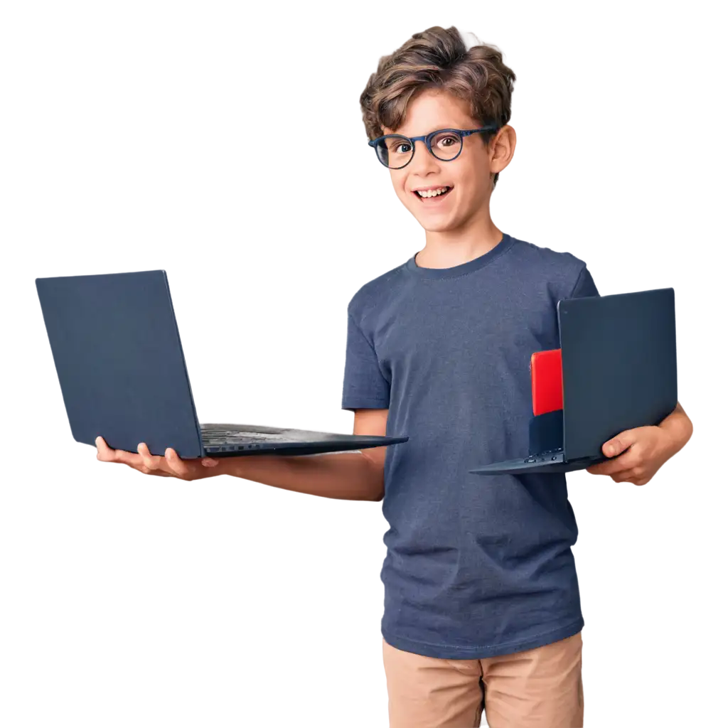 Excited-Boy-Holding-a-Laptop-PNG-Image-HighQuality-Digital-Art-for-Diverse-Applications