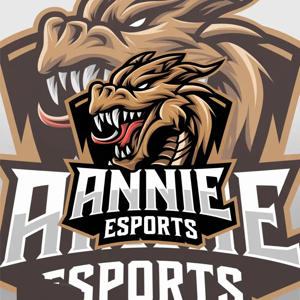 LOGO Design for Annie eSports Dragon Symbol with Moderate Style and Clear Background