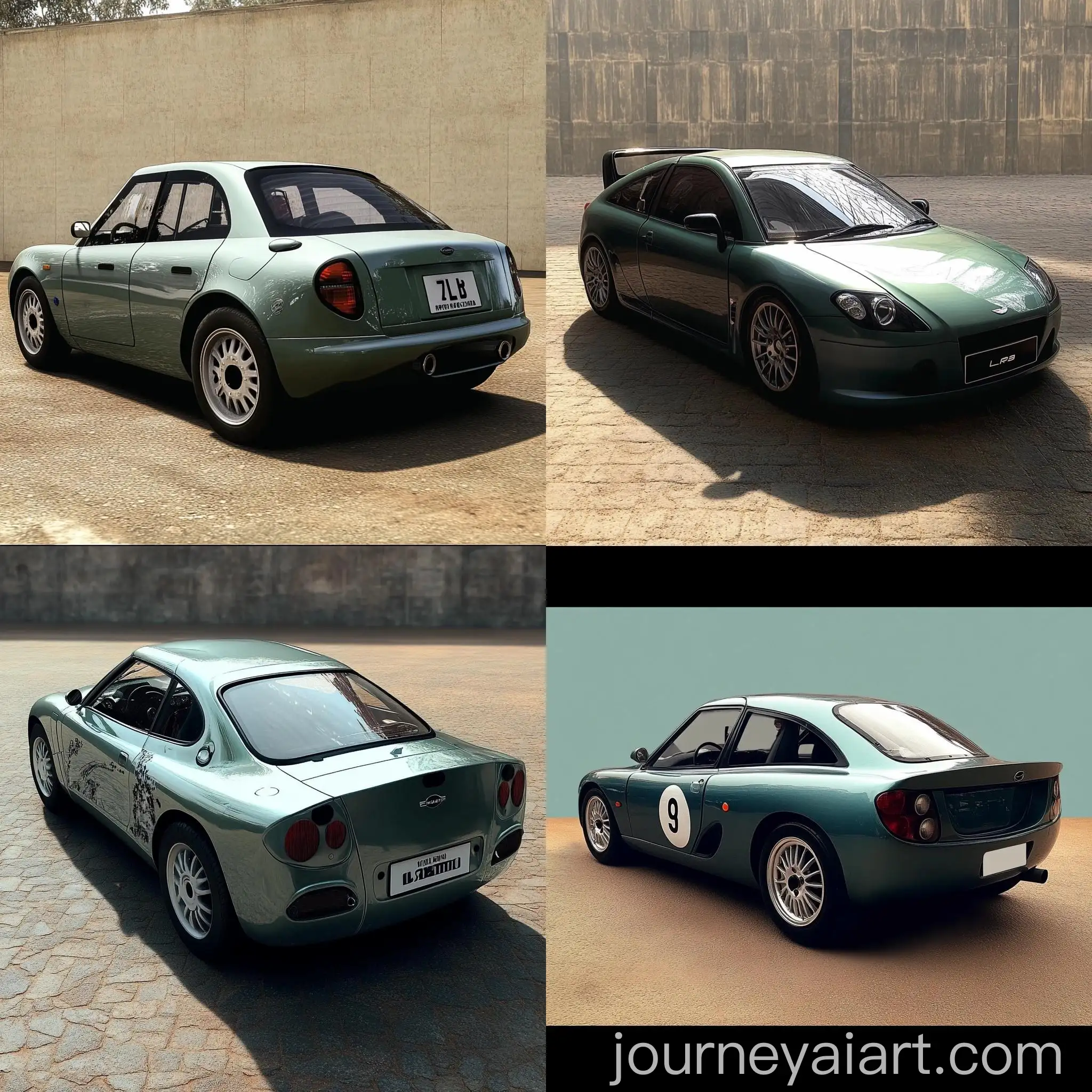 British-Racing-Green-Vintage-Car-in-Elegant-Angle