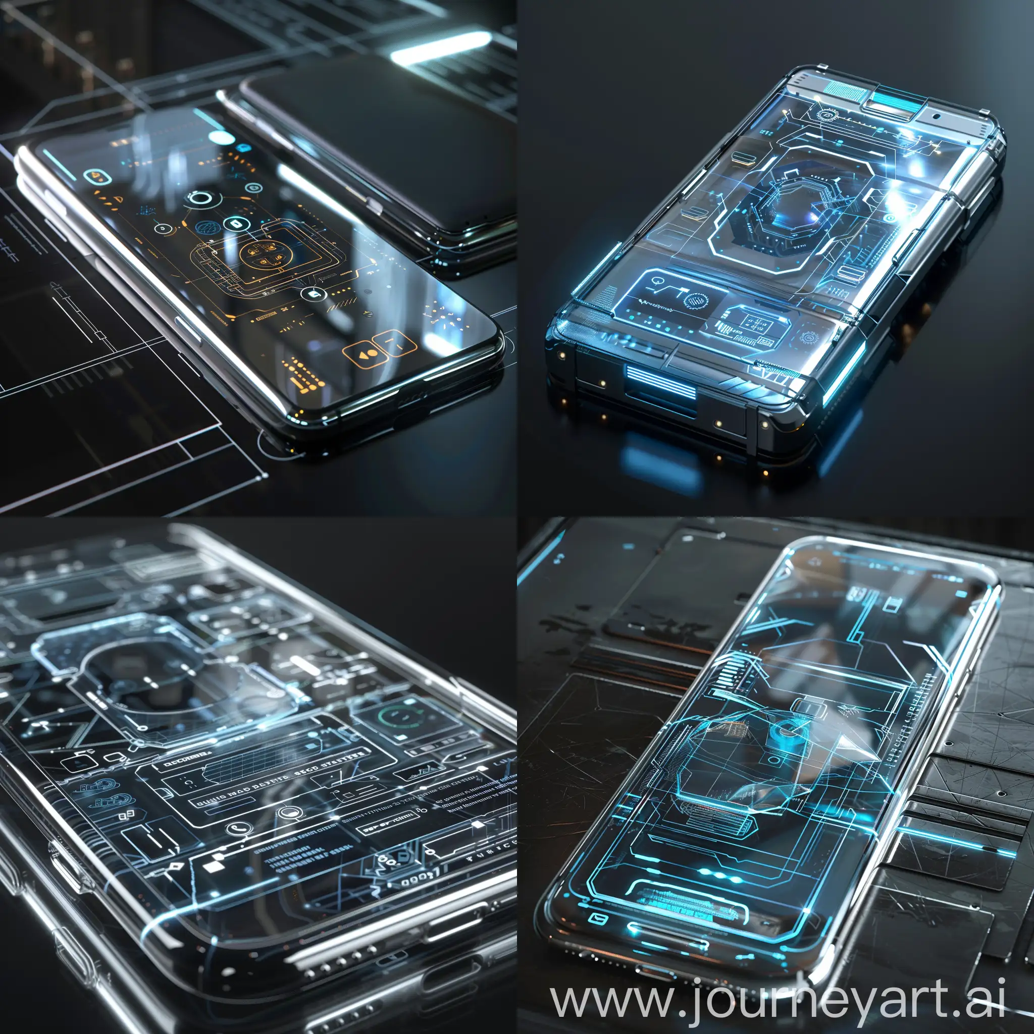 Futuristic-Holographic-Smartphone-with-Biometric-Security-and-AR-Integration