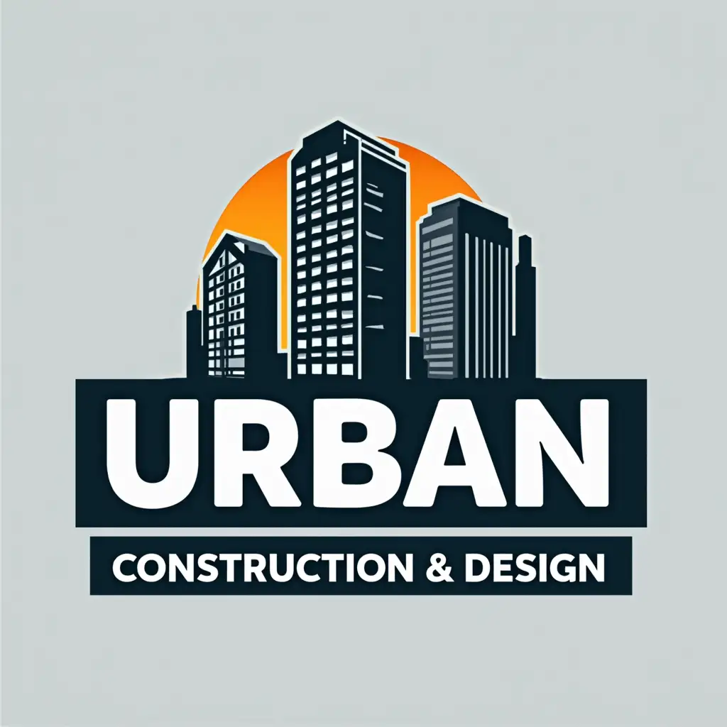 I want a logo with the name Urban Construction & Design with view of building and design