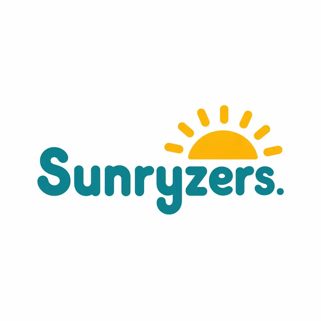 LOGO Design For Sunryzers Cheerful HalfSun Rising Over Horizon