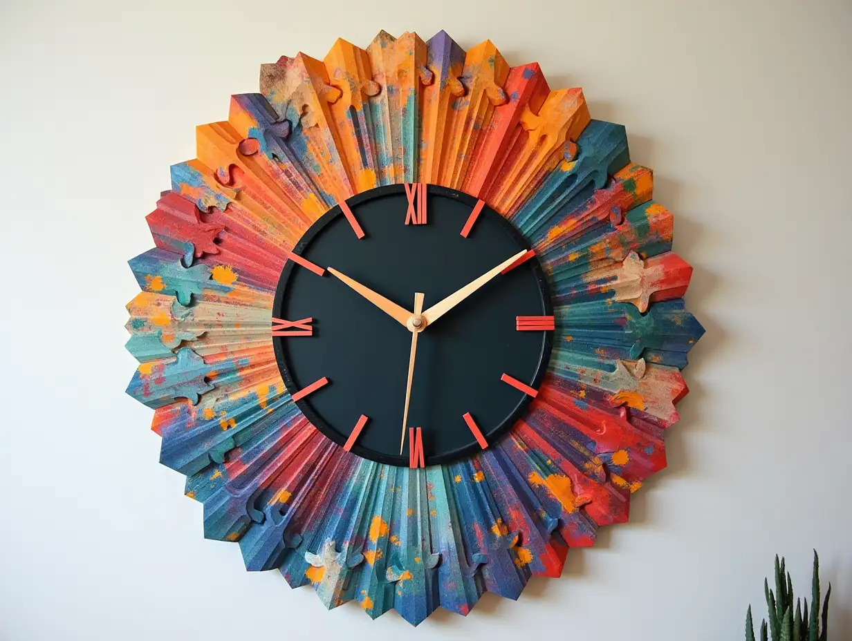 Create a wall clock in Surreal abstract decoration