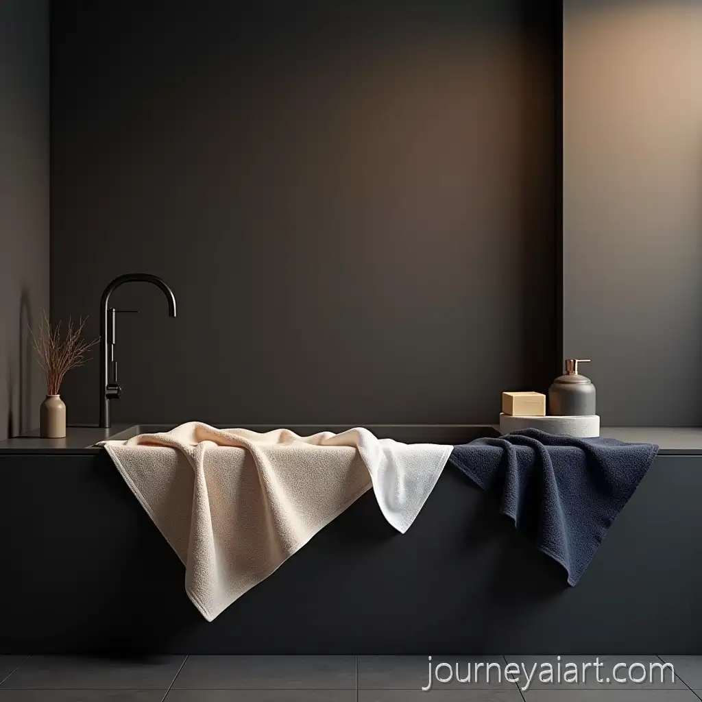 Modern-Minimalist-Bathroom-with-Real-Washcloths-on-Shelf