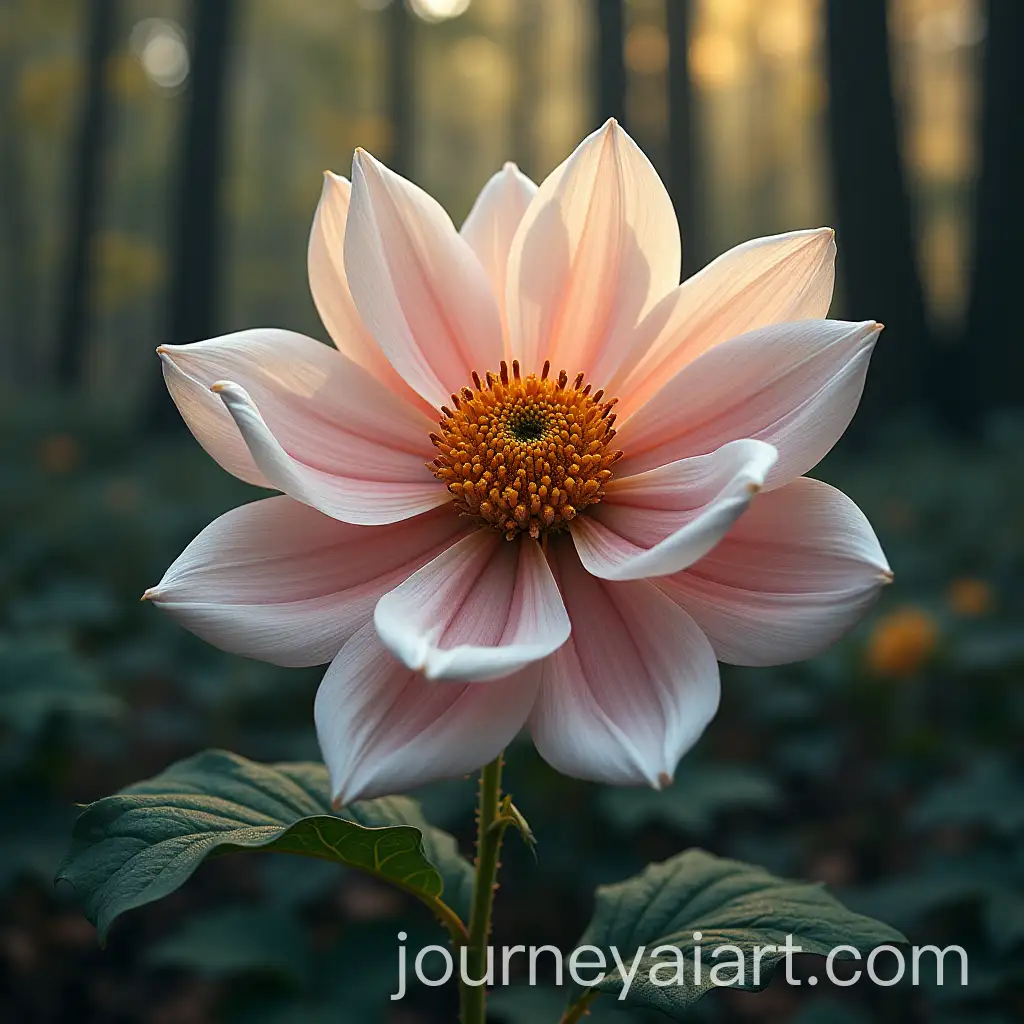 Floral-Shirt-Design-with-Forest-Background-and-CloseUp-Flower