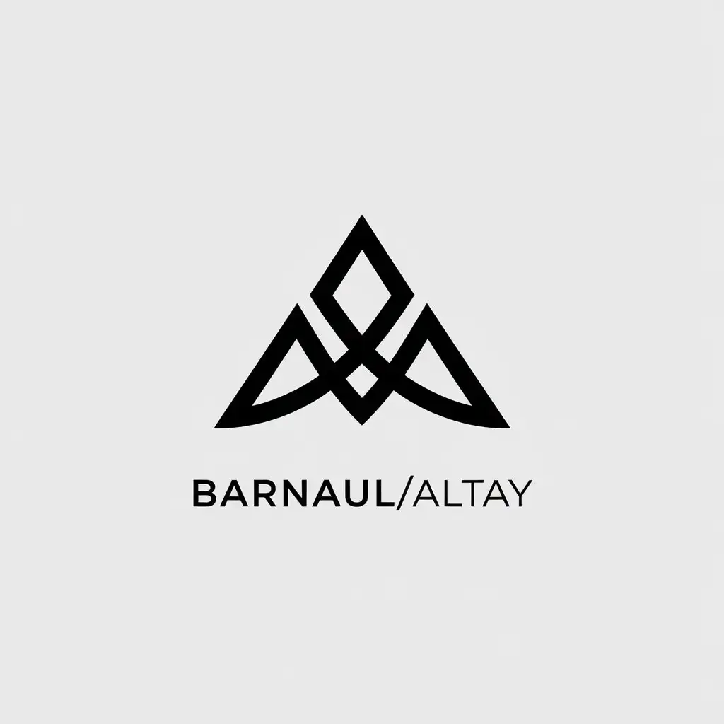 LOGO Design for BarnaulAltay Symmetrical Mountain Symbol for TV News in Travel Industry