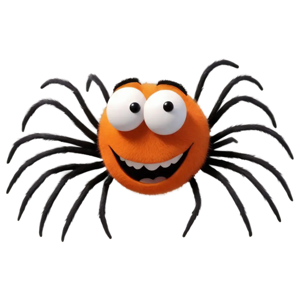 animation spider with smile