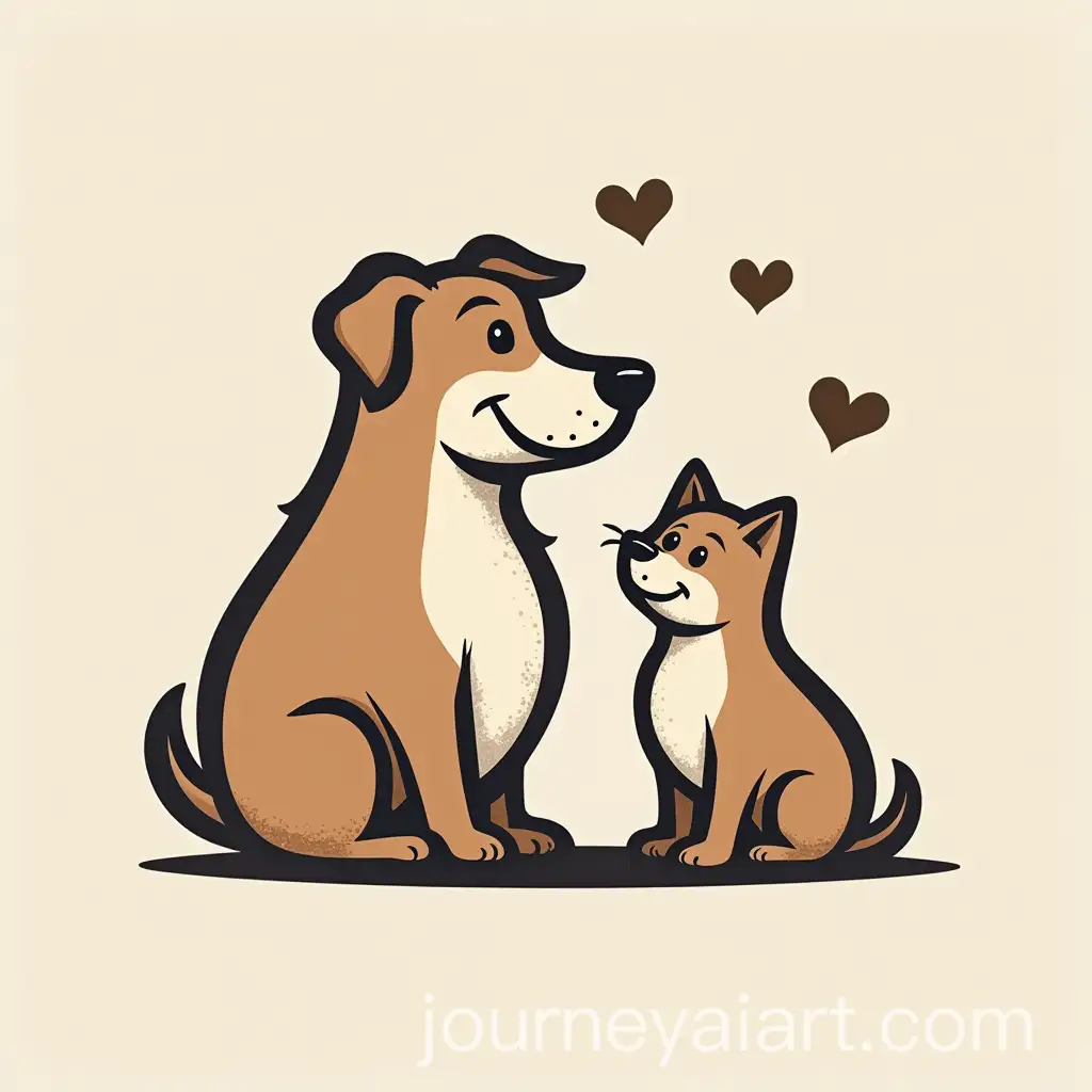 Logo-Featuring-a-Dog-and-Cat-in-a-Creative-Design