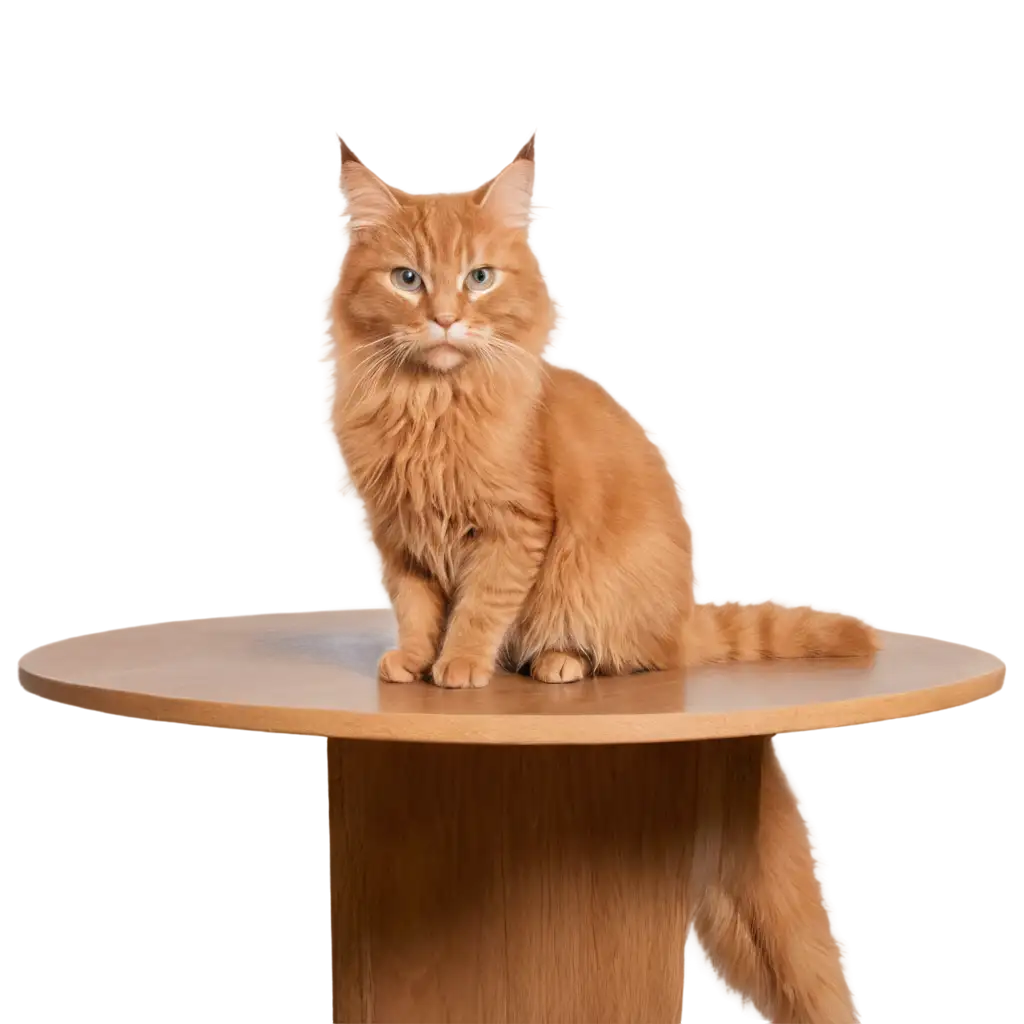 Cat-Sitting-on-Table-PNG-Image-for-Versatile-Usage-and-HighQuality-Design