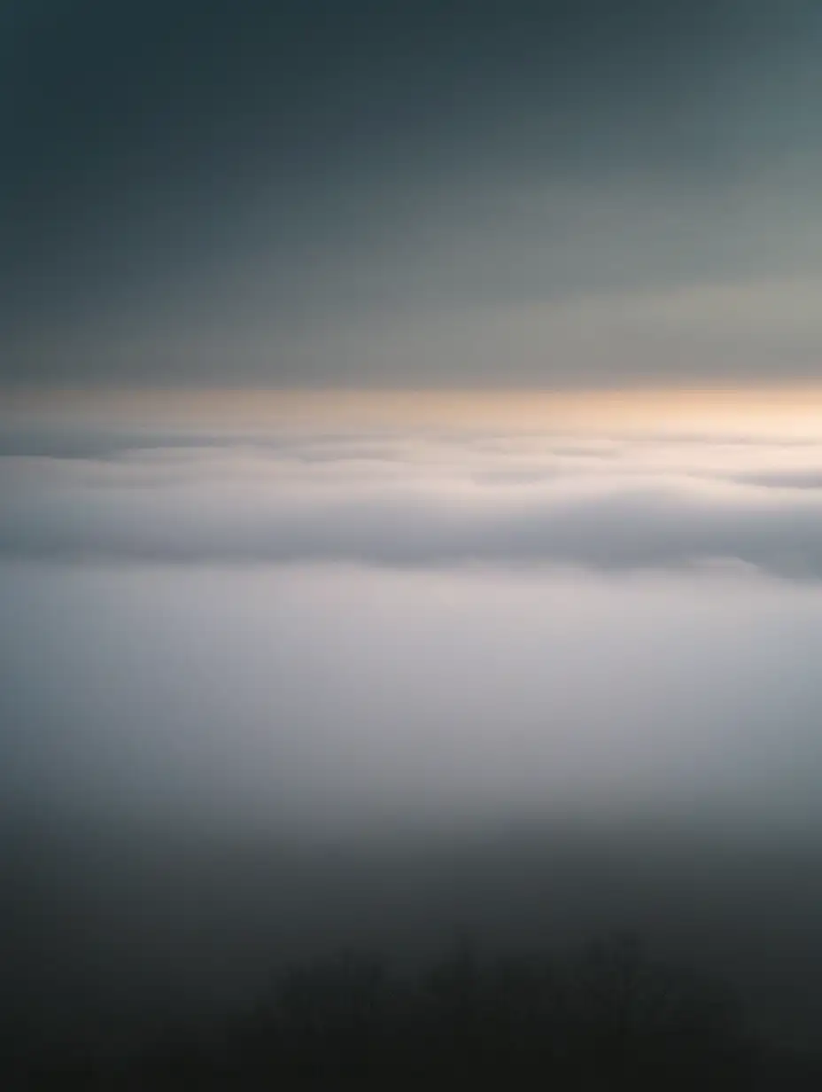 Ethereal Landscapes Tranquil Meadows under Misty Skies